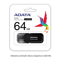 ADATA Flash Disk 32GB USB 2.0 Dash Drive UV240, Black