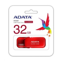 ADATA Flash disk 32GB UV240, USB 2.0 Dash Drive, červená