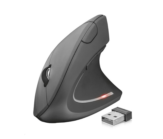 TRUST Mouse Verto bezdrôtová ergonomická myš USB, čierna