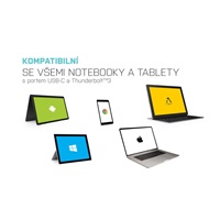 iTec USB-C kovový adaptér Display port 60Hz