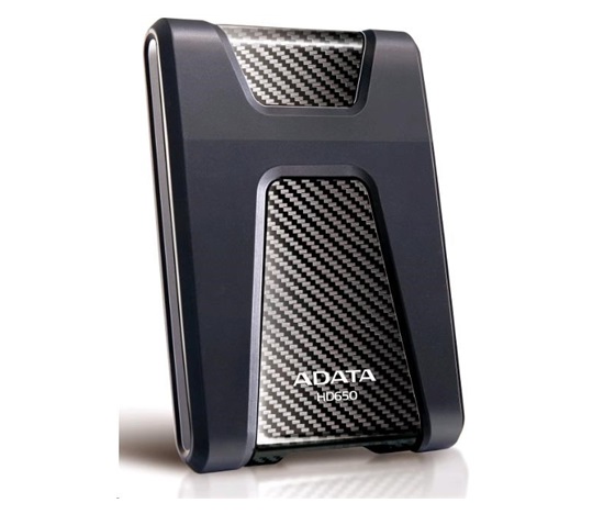 Externý pevný disk ADATA 1TB 2,5" USB 3.1 DashDrive Durable HD650, čierny (gumový, odolný voči nárazom)