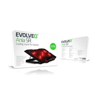 EVOLVEO Ania 5R, chladiaci stojan pre notebook, červené podsvietenie