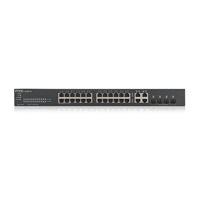 Zyxel GS1920-24V2 28-portový gigabitový WebManaged Switch, 24x gigabitový RJ45, 4x gigabitový RJ45/SFP, bez ventilátora