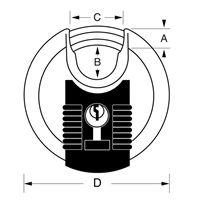 Master Lock Diskový visací zámek -  Excell - 70mm