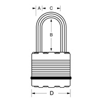 Master Lock Titanový visací zámek -  Excell - 50mm