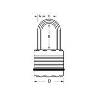 Master Lock Titanový visací zámek -  Excell - 50mm
