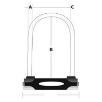 Master Lock Zámek na kolo reflexní  8195EURDPROLWREF - 280mm