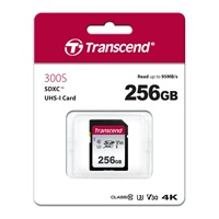 Karta TRANSCEND SDXC 256GB 300S, UHS-I U3 V30 (R:95/W:45 MB/s)