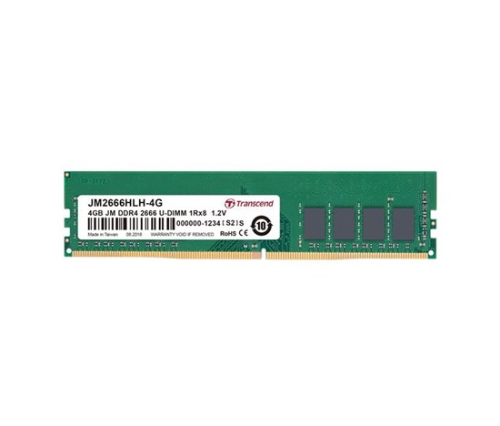 DIMM DDR4 4GB 2666MHz TRANSCEND 1Rx8 512Mx8 CL19 1.2V