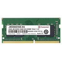 SODIMM DDR4 8GB 2666MHz TRANSCEND 1Rx8 1Gx8 CL19 1.2V