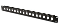 19" modulárny patch panel XtendLan 16portový, čierny