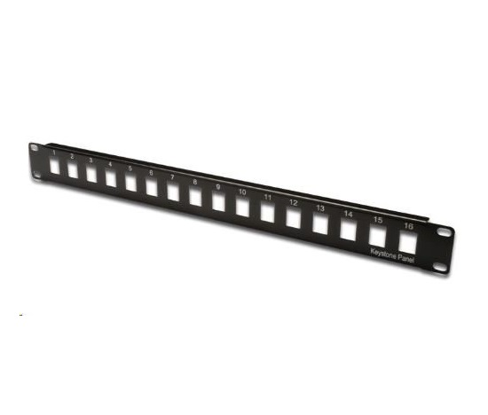 19" modulárny patch panel XtendLan 16portový, čierny