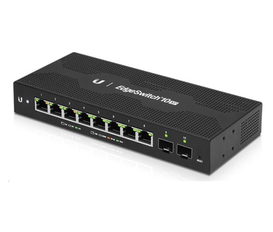 UBNT Edgeswitch 10XP [8x gigabitový port s 24V pasívnym PoE, 2x SFP]