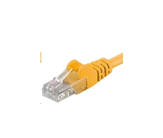 PREMIUMCORD Patch kábel UTP RJ45-RJ45 CAT5e 0.25 m žltá