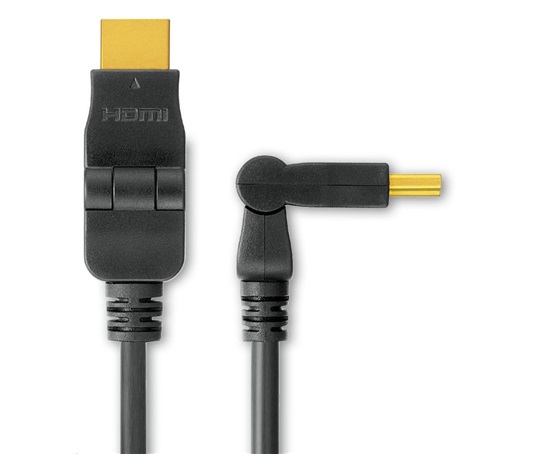 Kábel PREMIUMCORD HDMI A - HDMI A M/M 2 m, otočné pozlátené konektory
