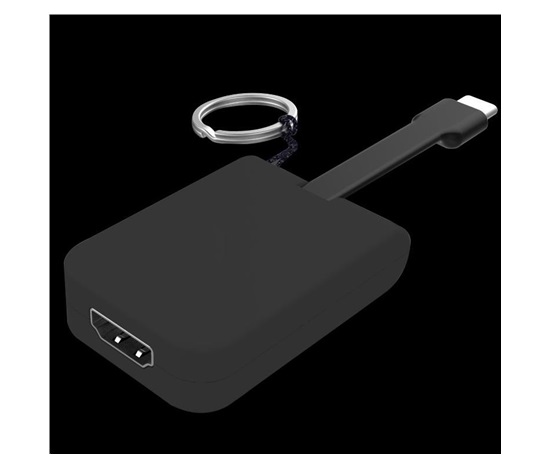 Adaptér PREMIUMCORD USB 3.1 samec typu C na samicu HDMI, zástrčkový kábel a krúžok na kľúče