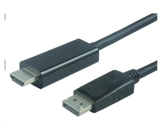 Kábel PREMIUMCORD DisplayPort 1.2 na HDMI 2.0, pre rozlíšenie 4Kx2K@60Hz, 1m