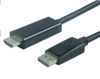 Kábel PREMIUMCORD DisplayPort 1.2 na HDMI 2.0, pre rozlíšenie 4Kx2K@60Hz, 2m