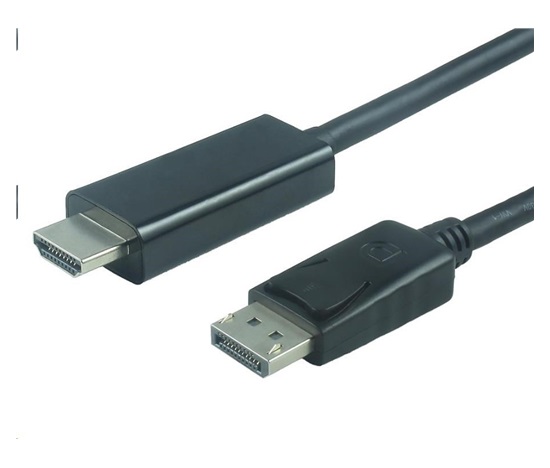 Kábel PREMIUMCORD DisplayPort 1.2 na HDMI 2.0, pre rozlíšenie 4Kx2K@60Hz, 2m