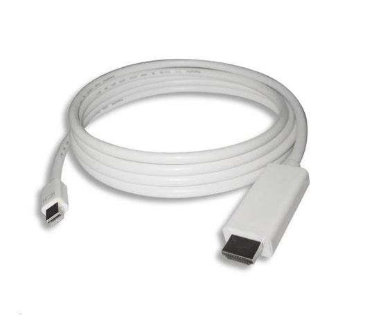 PREMIUMCORD Mini DisplayPort kábel 1.2 na HDMI 2.0, pre rozlíšenie 4Kx2K@60Hz, 3 m