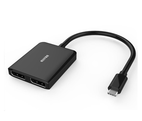 Adaptér PREMIUMCORD MST USB3.1 Type-C - 2x DisplayPort, rozšírenie+zrkadlo+2 obrazy, 4K*2K@30Hz