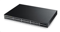 Zyxel GS1920-48HPV2 52-portový gigabitový webovo riadený PoE switch, 48x gigabitový RJ45, 4x gigabitový RJ45/SFP, 2x SFP, 375W pre PoE