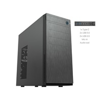 CHIEFTEC Elox Series HC-10B, Miditower, USB 3.0, čierna s predným panelom s dizajnom kefy na vlasy, bez zdroja