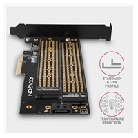 AXAGON PCEM2-D, PCIe x4 - M.2 NVMe M-key + SATA B-key slot adaptér, vrátane. LP