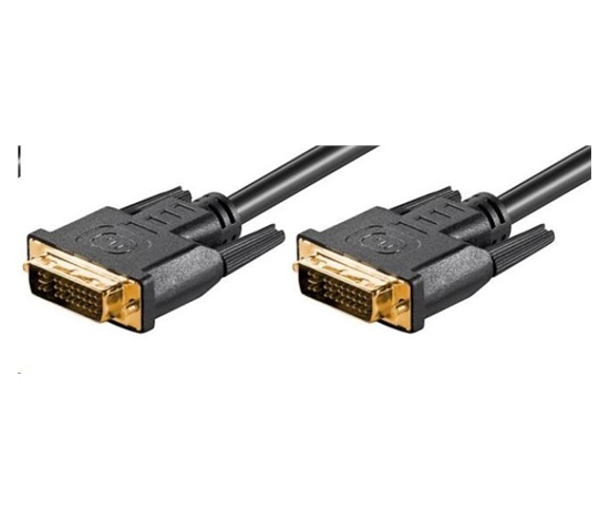 Prepojovací kábel PREMIUMCORD DVI na DVI 2 m (DVI-I(24+5), M/M, dual link)