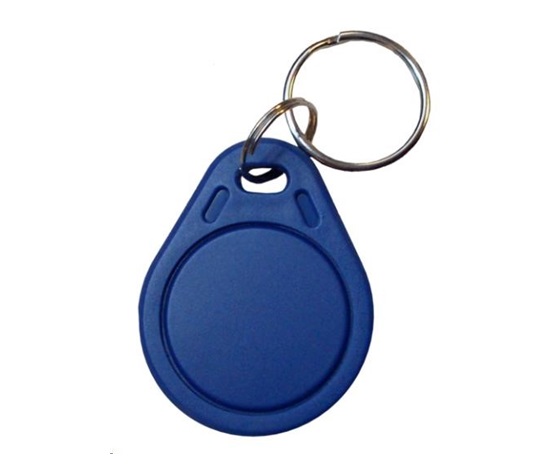 Elatec RFID Mifare čip, prívesok na kľúče, 13,56 MHz, modrý - 100 balení