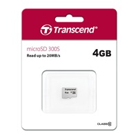 Karta TRANSCEND MicroSDHC 4GB 300S, trieda 10, bez adaptéra