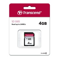 Karta TRANSCEND SDHC 4GB 300S, trieda 10 (R:20/W:10 MB/s)