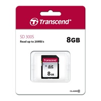 Karta TRANSCEND SDHC 8 GB 300S, trieda 10 (R:20/W:10 MB/s)