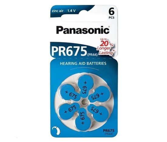 PANASONIC Zinkovzduchová baterie PR-675(44)/6LB AA 1,2V (Blistr 4ks)