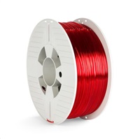 VERBATIM Filament pre 3D tlačiarne PET-G 1.75mm, 327m, 1kg červená priehľadná
