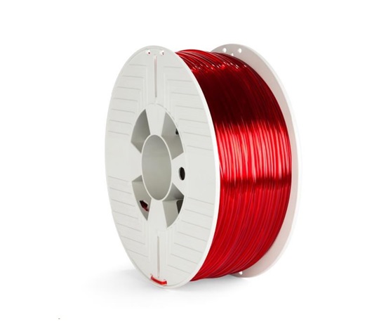 VERBATIM Filament pre 3D tlačiarne PET-G 2.85mm, 123m, 1kg červená priehľadná