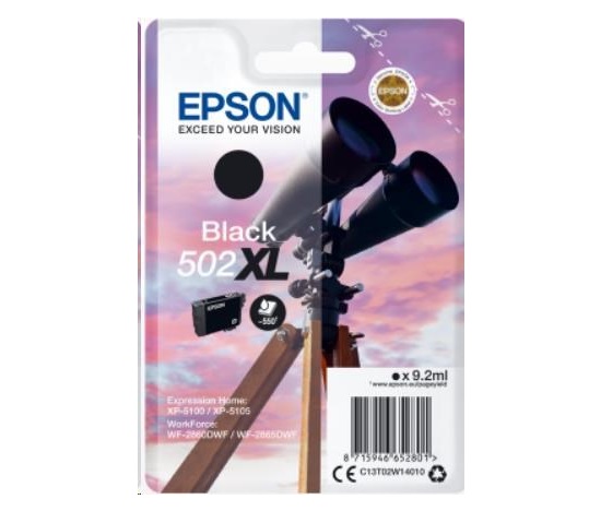 Čierny atrament EPSON Singlepack "Binoculars" Black 502XL