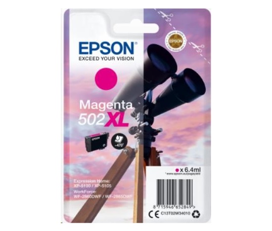 Atramentová tyčinka EPSON Singlepack "Binoculars" Magenta 502XL