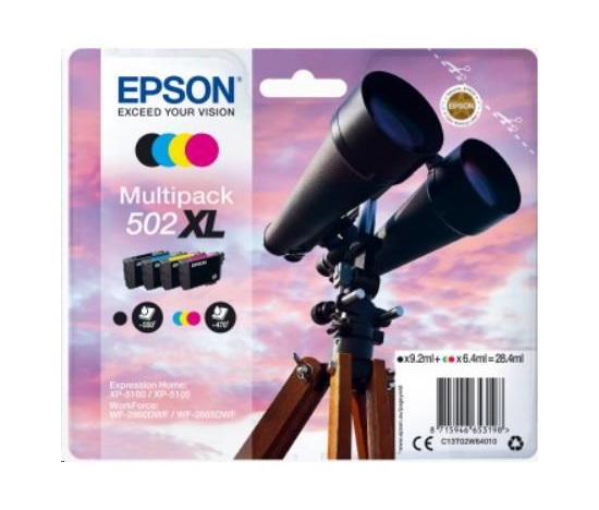 Atrament EPSON Multipack "Binoculars" 4-farebný atrament 502XL