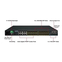 Planet switch SGS-6341-16S8C4XR, Switch, L3, 8x 1000Base-T, 24x 1Gb SFP, 4x 10Gb SFP+, Web/SNMP, ACL, QoS, IGMP, IP stack