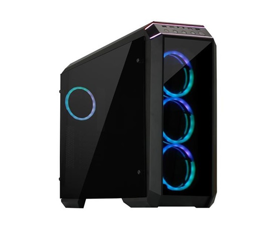 CHIEFTEC Miditower STALLION II, GP-02-OP Black, 4x RGB Rainbow Fan, 2 x USB 3.0/1x USB 2.0, bočné sklo