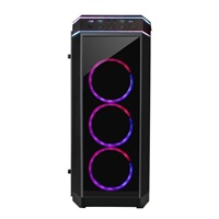 CHIEFTEC Miditower STALLION II, GP-02-OP Black, 4x RGB Rainbow Fan, 2 x USB 3.0/1x USB 2.0, bočné sklo