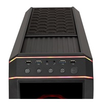 CHIEFTEC Miditower STALLION II, GP-02-OP Black, 4x RGB Rainbow Fan, 2 x USB 3.0/1x USB 2.0, bočné sklo