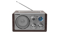 Orava RR-29 A rádio, 1 x 3,5W, AM / FM rádio, USB, AUX vstup, SD karta, hnědá / stříbrná