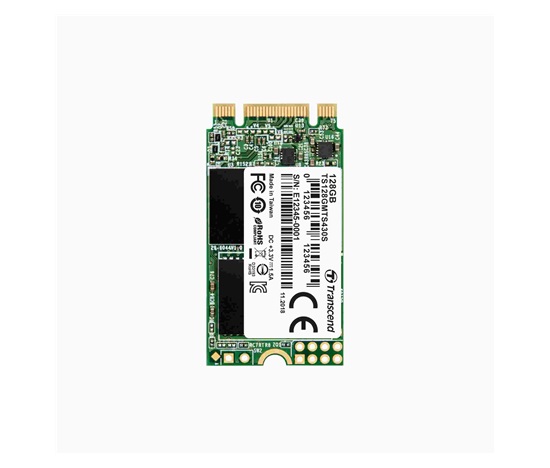 TRANSCEND Industrial SSD MTS430S 128GB, M.2 2242, SATA III 6 Gb/s, TLC