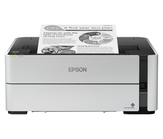 Atramentová tlačiareň EPSON EcoTank Mono M1180, A4, 1200x2400 dpi, 39 str. za minútu, USB, Ethernet, Wi-Fi, duplex, Trade In 1000 Kč