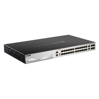 D-Link DGS-3130-30S/SI L3 Stohovateľný spravovaný gigabitový prepínač, 24x SFP, 2x 10GBASE-T, 4x SFP+