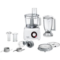 Bosch MultiTalent 8 MC812W501 food processor, bílá, 1000 W, rozpoznání příslušenství, XXL mísa 3,9 l, nůž waveCut