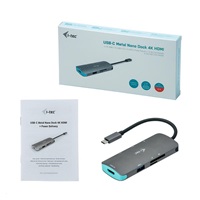 iTec USB-C Metal Nano Dock 4K HDMI + Power Delivery 60 W