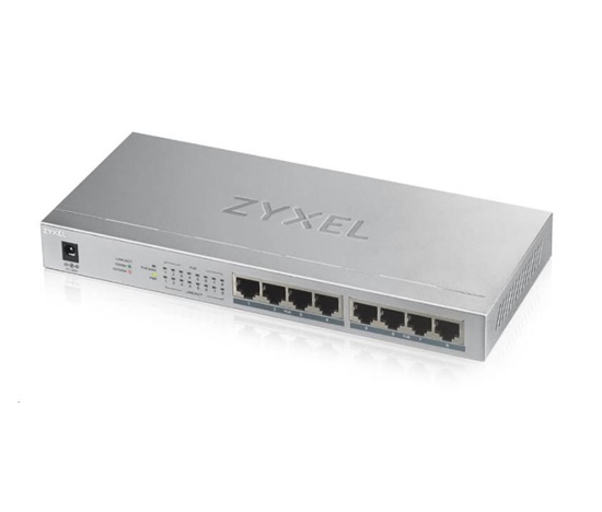 Zyxel GS1008HP 8-portový stolový gigabitový prepínač PoE, 8x PoE+ GbE, PoE 60W